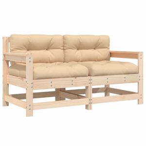 vidaXL Cadeiras de jardim c/ almofad&otilde;es 2 pcs pinho maci&ccedil;o