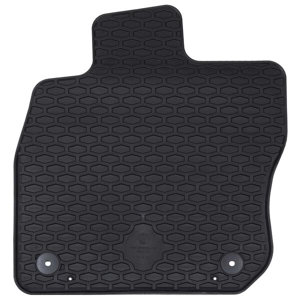 vidaXL Tapete de carro 4 pcs Preto Borracha