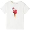 vidaXL T-shirt infantil cor cru 104