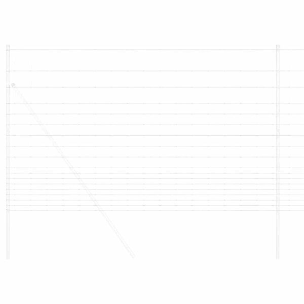 vidaXL Cerca de campo Cinzeto 1.5 x 10 m Aço