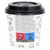 vidaXL Copos de caf&eacute; em papel com tampas 120 ml 500 pcs branco e preto