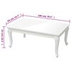 vidaXL Mesa de centro 100x50x42 cm derivados madeira branco brilhante