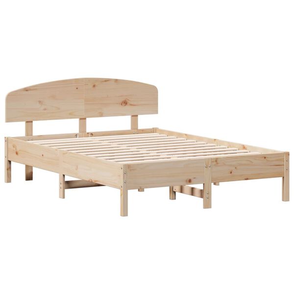 vidaXL Cama sem colch&atilde;o 135x190 cm madeira de pinho maci&ccedil;a