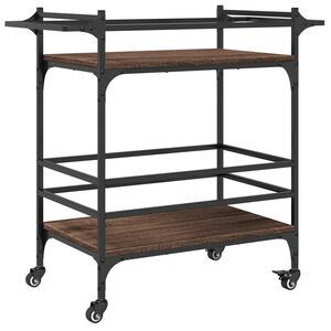vidaXL Carrinho cozinha 82x40x78,5 cm deriv. madeira carvalho castanho