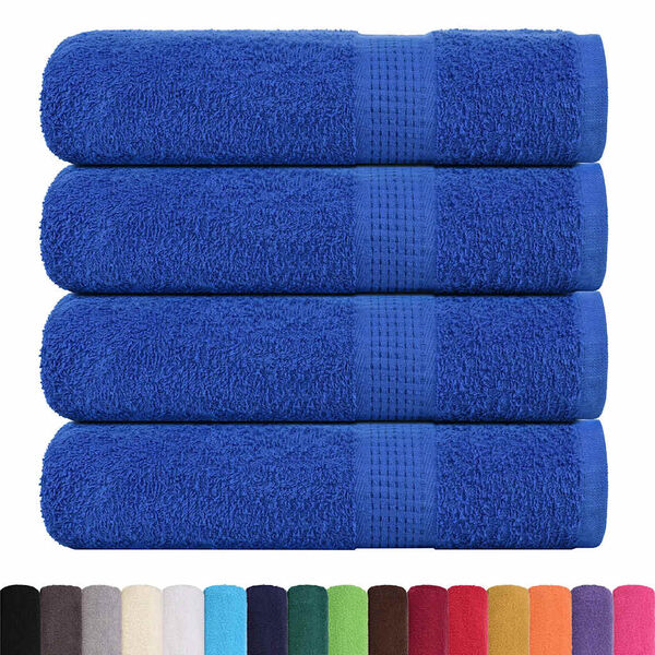 vidaXL Toalhas de m&atilde;os FROGN 4 pcs 50x100 cm 360 g/m&sup2; azul