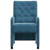 vidaXL Cadeiras de Jantar com Rodas 2 pcs Azul 58 x 67 x 97 cm Veludo
