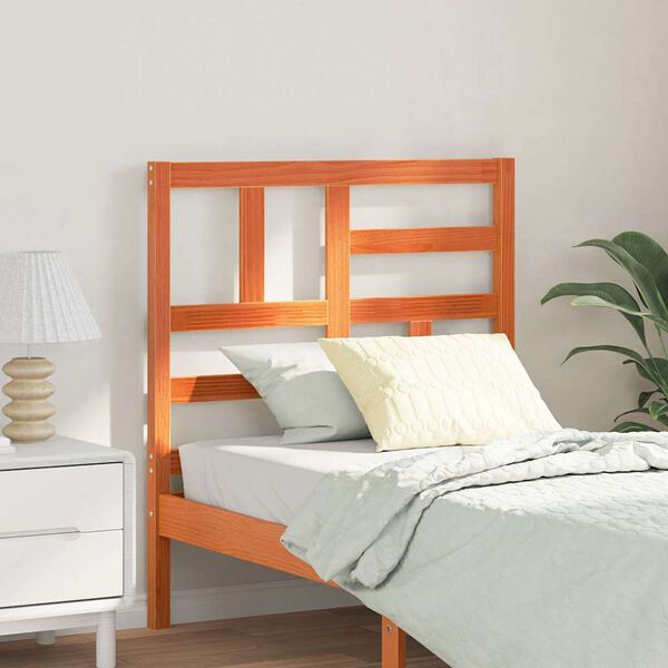 vidaXL Cabeceira de Cama com cabeceira Marrom Cera 105,5 x 4 x 104 cm