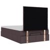 vidaXL Estrutura cama otomana colch&atilde;o 120x200cm tecido castanho escuro