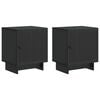 vidaXL Arm&aacute;rio de Cabeceira 2 pcs Preto 43 x 34,5 x 50 cm