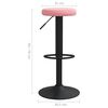vidaXL Bancos de bar 2 pcs veludo rosa