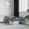 vidaXL Estrutura de cama com cabeceira 80x200 cm metal branco