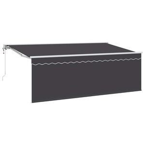 vidaXL Toldo retr&aacute;til Antracite 400 x 200 cm Poli&eacute;ster e Alum&iacute;nio
