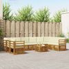 vidaXL Conjunto de Sof&aacute; Sectional com almofada 11 pcs Natural e Creme