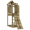 vidaXL Casa de brincar com parede de escalar pinho impregnado