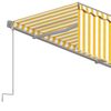 vidaXL Toldo retr&aacute;til autom&aacute;tico com estore 3x2,5 m amarelo e branco