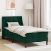 vidaXL Estrutura de cama com colch&atilde;o Verde Escuro 80 x 200 cm Veludo