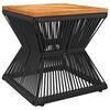 vidaXL Mesa de centro com base de arame 38x38x38 cm ac&aacute;cia maci&ccedil;a