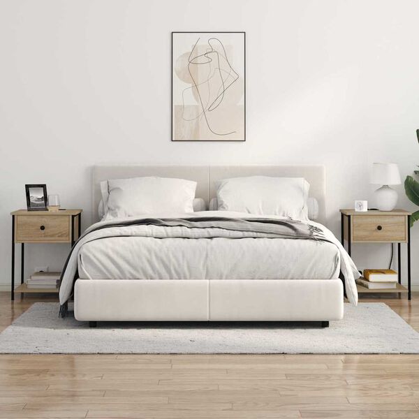 vidaXL Arm&aacute;rio de Cabeceira com gaveta Carvalho Sonoma 42 x 41 x 56 cm