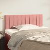 vidaXL Cabeceira de cama veludo 90x5x78/88 cm rosa