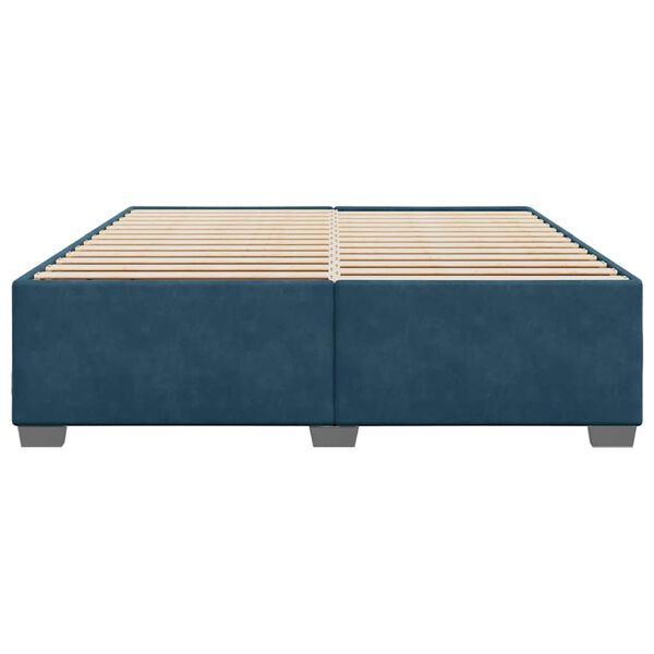 vidaXL Estrutura de cama 200x200 cm veludo azul