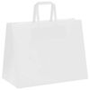 vidaXL Sacos de papel 250 unid com al&ccedil;as branco 32x17x25 cm