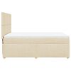 vidaXL Cama com molas/colch&atilde;o 140x190 cm tecido cor creme