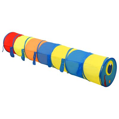 vidaXL Túnel de brincar infantil + 250 bolas 245 cm poliéster multicor