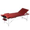 Mesa de massagem, dobr&aacute;vel, com 3 zonas, com estrutura de aluminio
