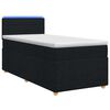 vidaXL Cama box spring com colch&atilde;o Preto 100 x 200 cm Tecido