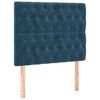 vidaXL Cabeceira Azul Escuro 90x7x118/128 cm Veludo