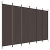 vidaXL Divis&oacute;ria/biombo com 6 pain&eacute;is 300x200 cm tecido castanho
