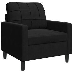 vidaXL Poltrona 60 cm veludo preto