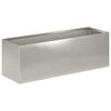 vidaXL Vaso de Jardim Prateado 40 x 20 x 20 cm A&ccedil;o inoxid&aacute;vel