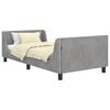 vidaXL Estrutura de Cama Infantil com Cabeceira Cinzento-claro Veludo