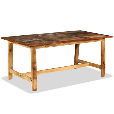 vidaXL Mesa de jantar madeira reciclada maciça 180 cm