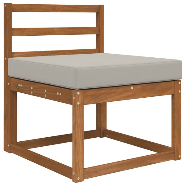 vidaXL Almofada para Sof&aacute; Externo Cinzento 60 x 60 x 8 cm Poli&eacute;ster