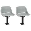 vidaXL Assentos de barco 2 pcs com pedestal rotativo a 360&deg;