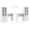 vidaXL Mesa com gaveta 2 pcs Branco