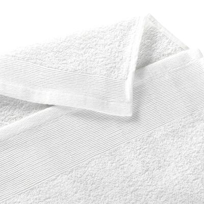vidaXL Toalhas de banho 25 pcs algodão 350 g 100x150 cm branco