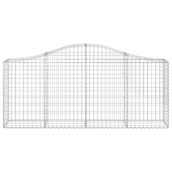 vidaXL Cestos gabi&atilde;o arqueados 15pcs 200x30x80/100cm ferro galvanizado