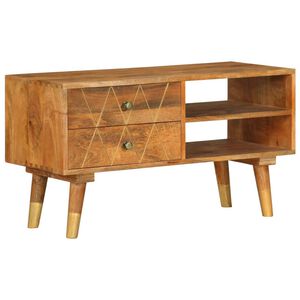 vidaXL M&oacute;vel de TV 85x35x47 cm madeira de mangueira maci&ccedil;a