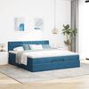 vidaXL Estrutura de cama otomana com colch&atilde;o 180x200 cm azul escuro
