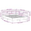vidaXL Cama com estante sem colch&atilde;o 140x200 cm pinho maci&ccedil;o branco