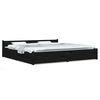 vidaXL Estrutura de cama com gavetas 200x200 cm preto