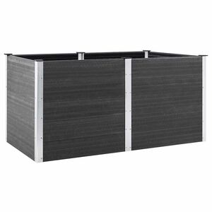 vidaXL Canteiro elevado de jardim 200x100x91 cm WPC cinzento