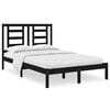 vidaXL Estrutura de cama 120x200 cm madeira de pinho maci&ccedil;a preto