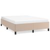 vidaXL Estrutura de cama 140x190 cm couro artificial cappuccino
