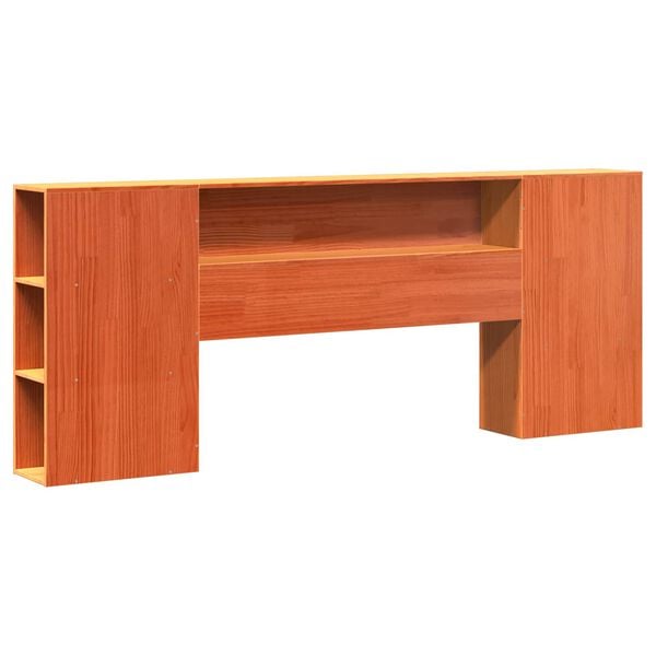 vidaXL Estrutura de Cama de Estante Marrom Cera 200 x 200 cm