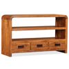 vidaXL M&oacute;vel de TV madeira de ac&aacute;cia maci&ccedil;a 90x30x55 cm