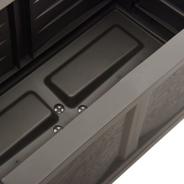 vidaXL Floreira 80x42,5x42 cm PP cinzento